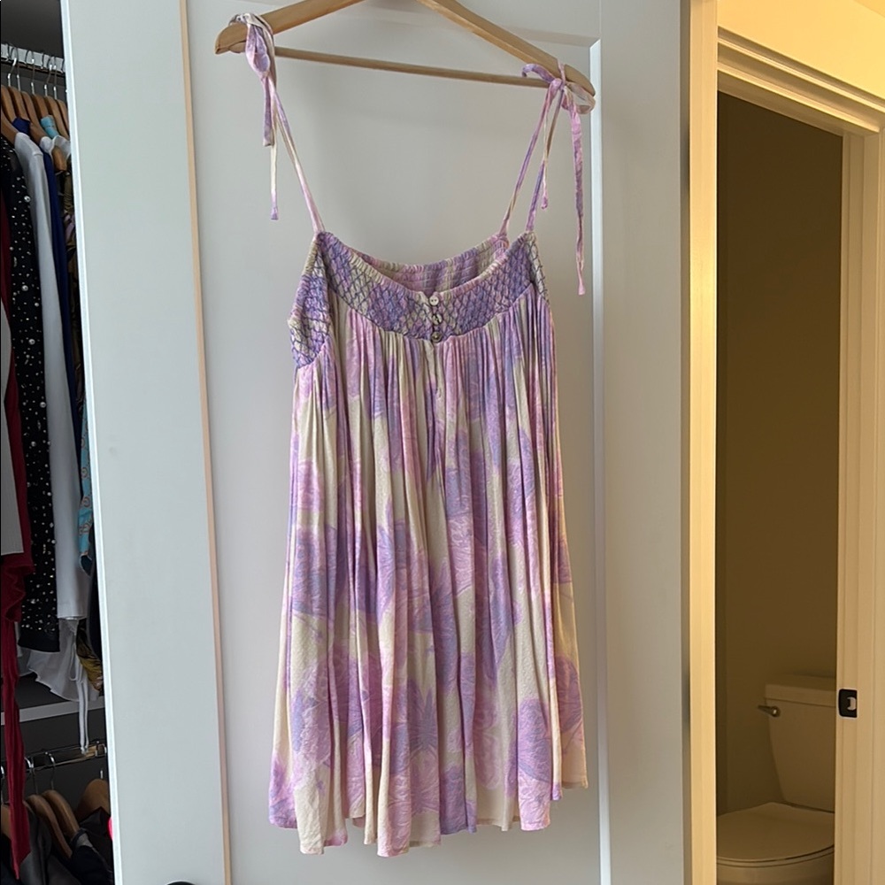 Purple and Yellow Sleeveless Dress